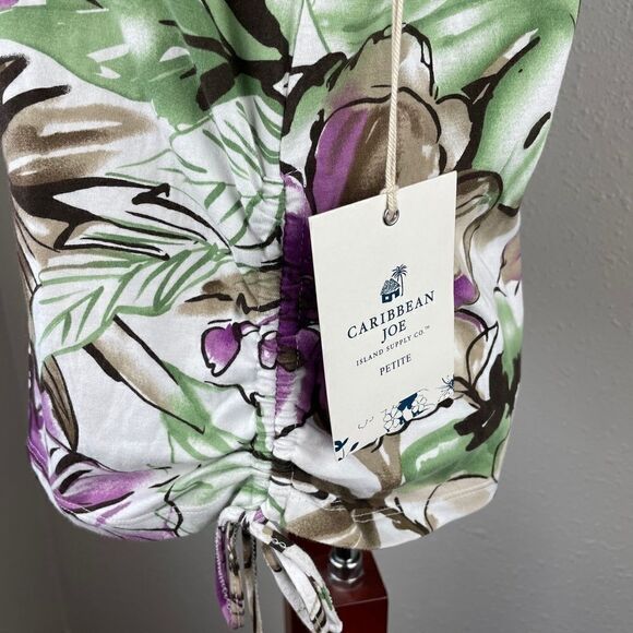 NWT Caribbean Joe Short Sleeve Top Size Petite L - Picture 5 of 7